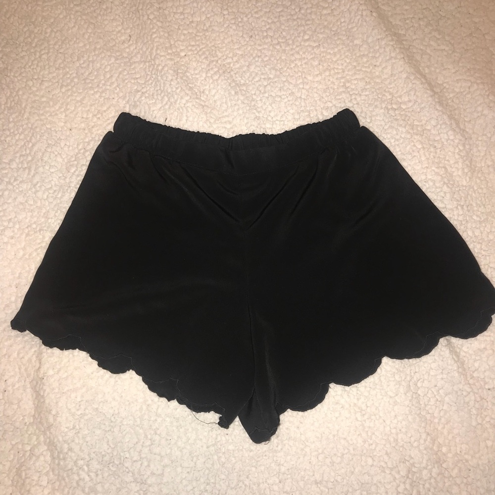 Black Flowy Shorts